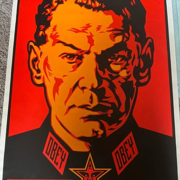 Obey Art Print - Red and Black Design - Picture 4 of 4